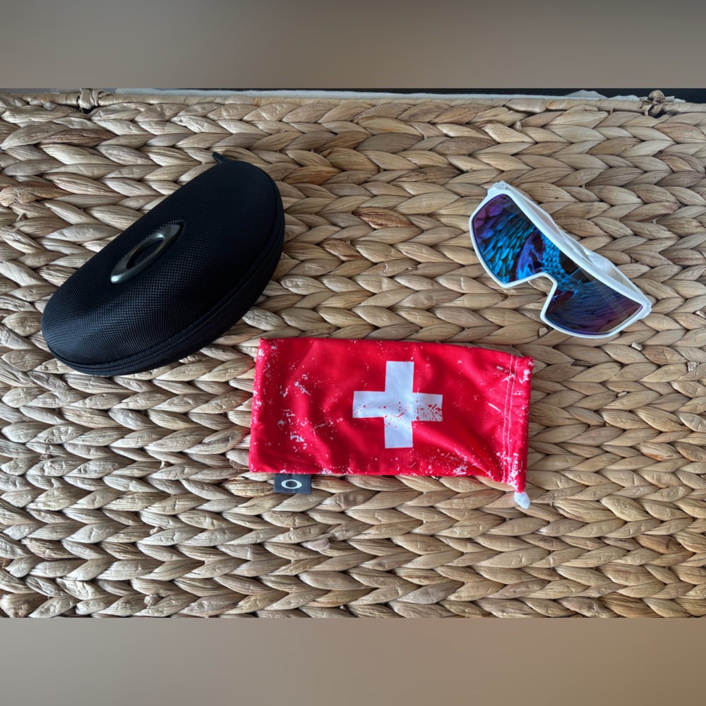 Red Kids Pouch with White Cross